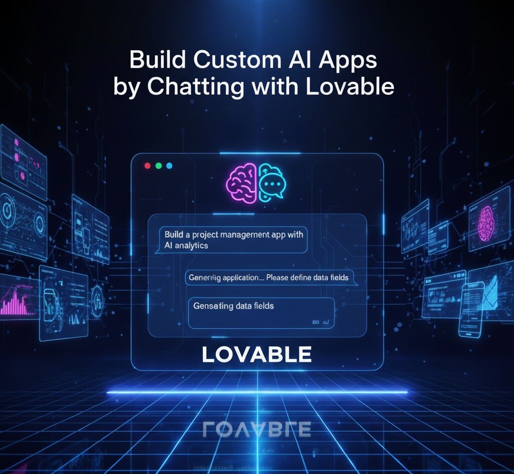Lovable AI app builder interface (Input: 7)
